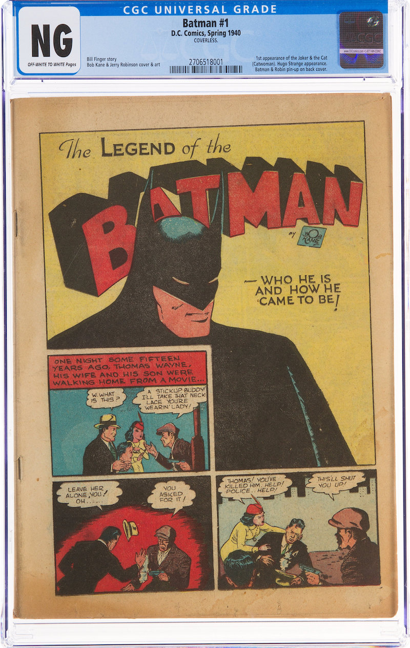 Batman #1, CGC NG, $38,400.00
