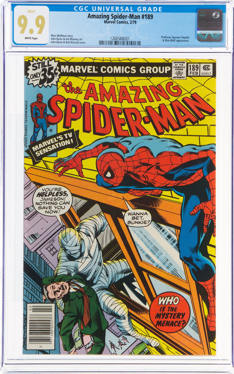 Amazing Spider-Man #189 (Marvel, 1979) CGC MT 9.9, $7,200.00