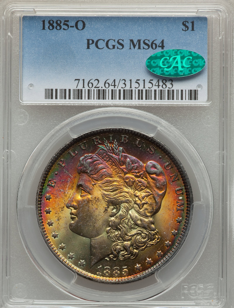 1885-O Morgan Dollar, PCGS MS-64, $1,200.00