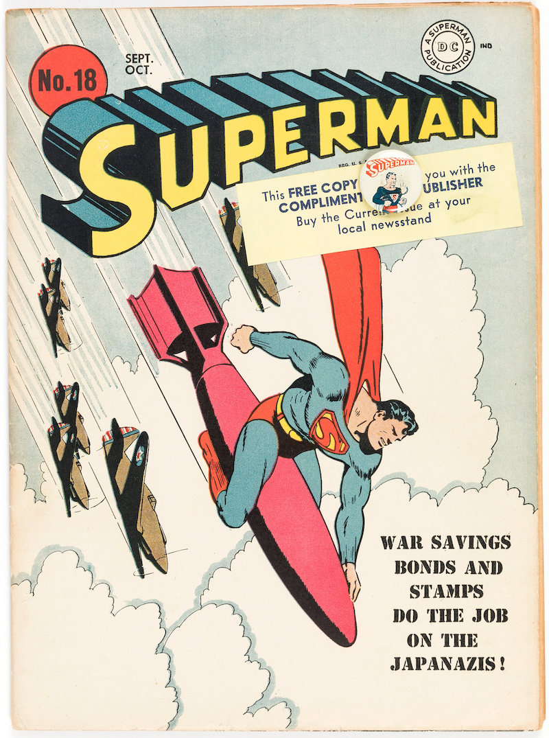 Superman #18 Complimentary Copy (DC, 1942) Uncertified VF 8.0, $8,400.00