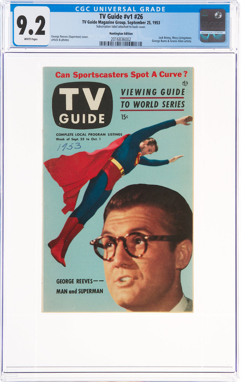 TV Guide V1 #26 (TV Guide Magazine Group, Inc., 1953) CGC NM- 9.2, $1,980.00