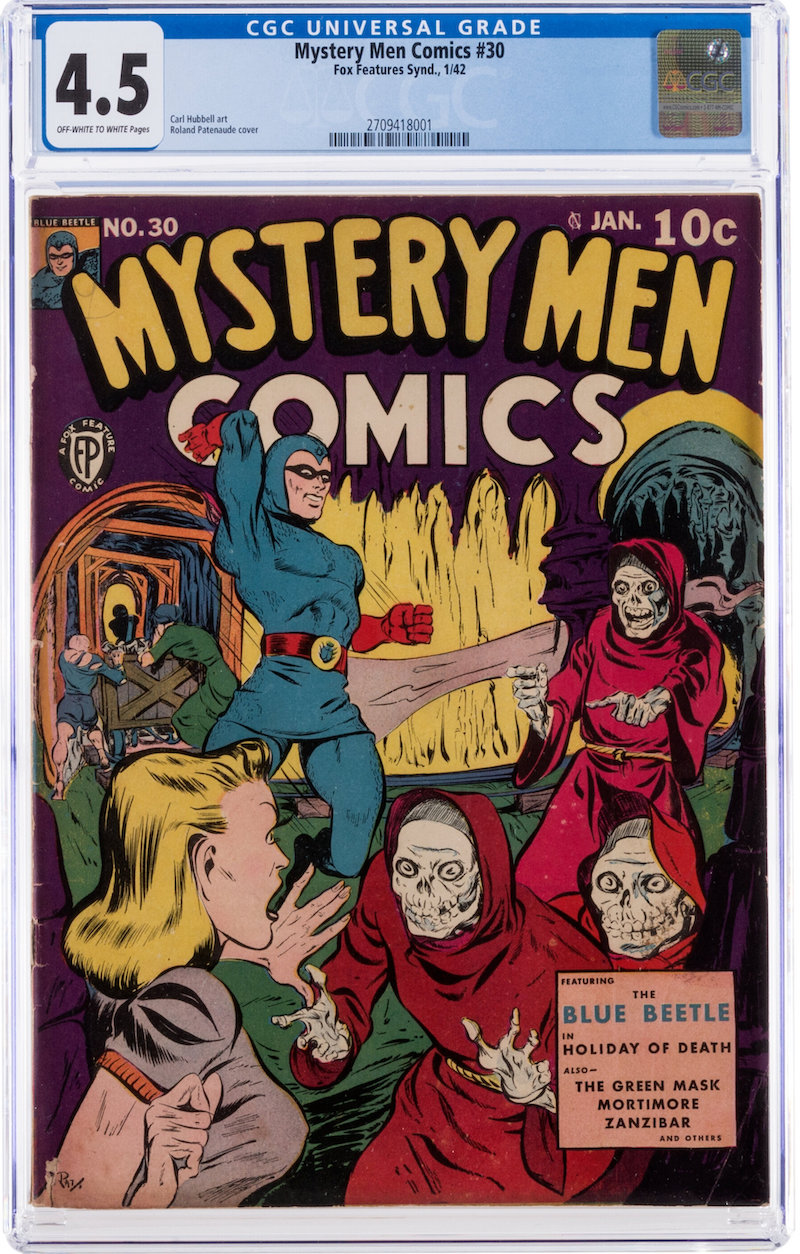 Mystery Men Comics #30 (Fox, 1942) CGC VG+ 4.5, $24,000.00