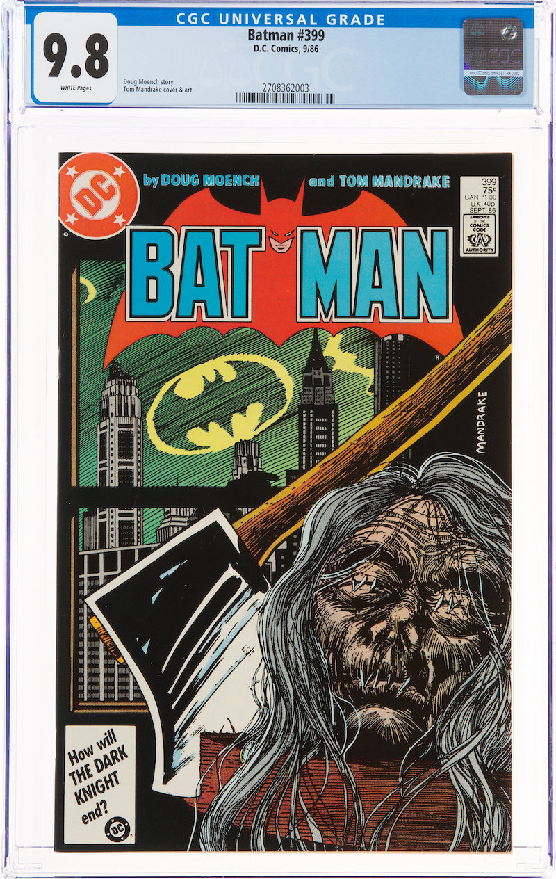 Batman #399 (DC, 1986) CGC NM/MT 9.8, $1,140.00