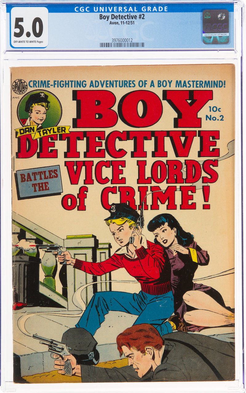 Boy Detective #2 (Avon, 1951) CGC VG/FN 5.0, $576.00