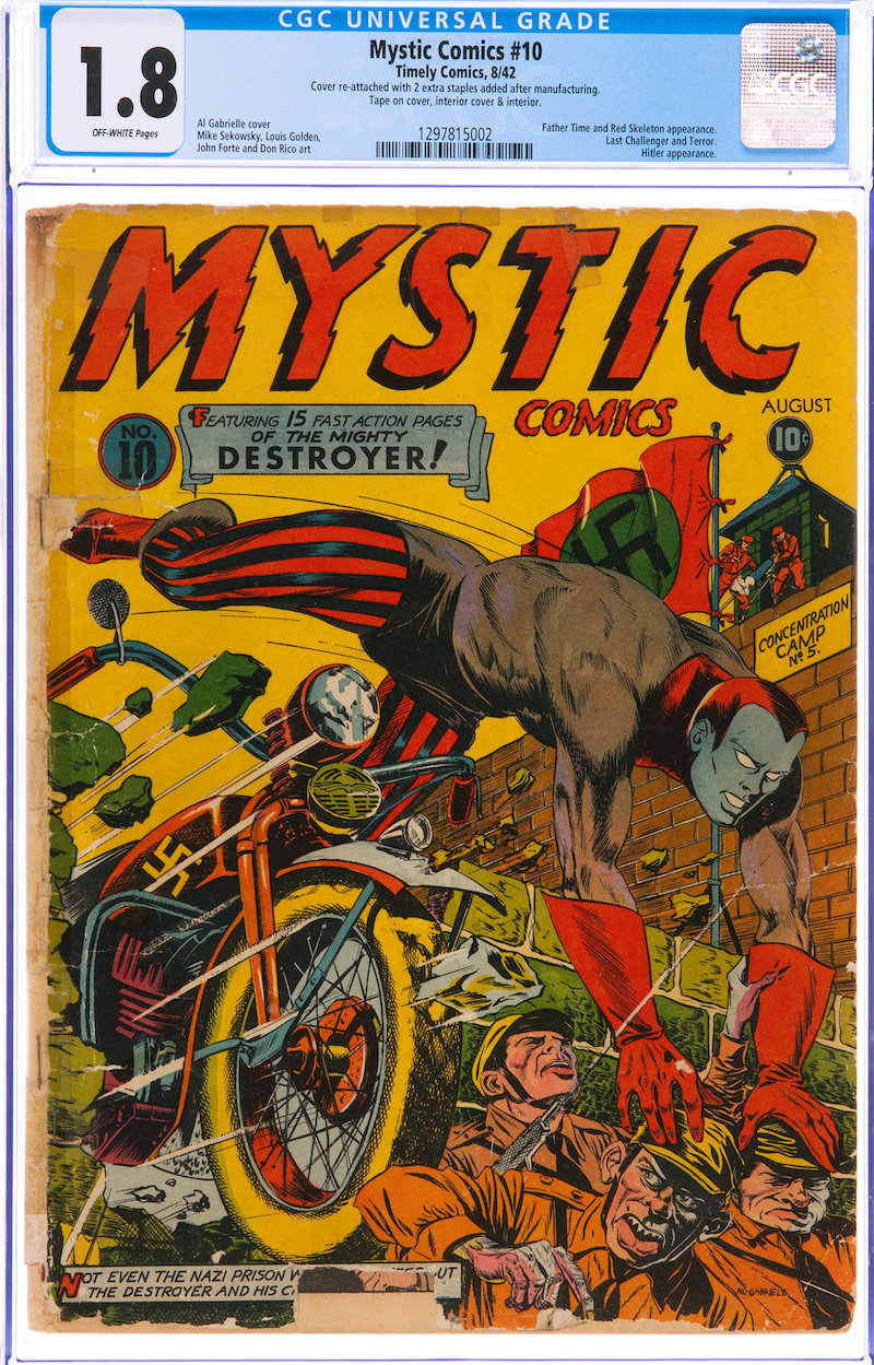 Mystic Comics #10 (Timely, 1942) CGC GD- 1.8, $3,360.00