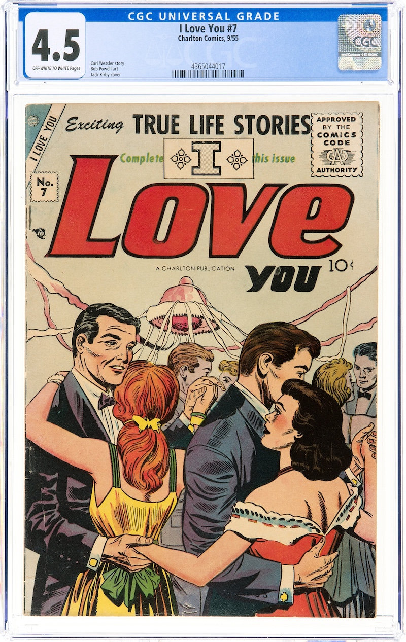 I Love You #7 (Charlton, 1955) CGC VG+ 4.5, $690.00
