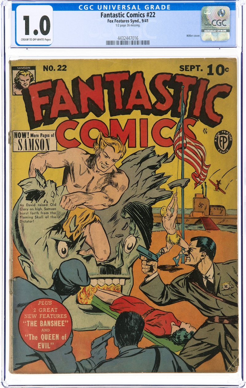 Fantastic Comics #22 (Fox, 1941) CGC FR 1.0, $18,000.00