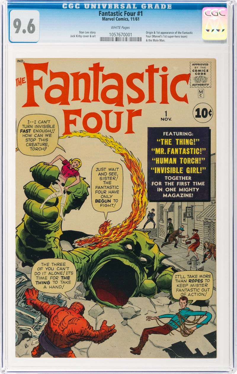 Fantastic Four #1 (Marvel, 1961) CGC NM+ 9.6, $2,040,000.00