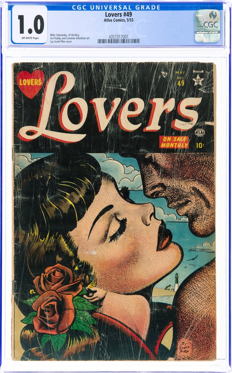 Lovers #49 (Atlas, 1953) CGC FR 1.0, $1,800.00