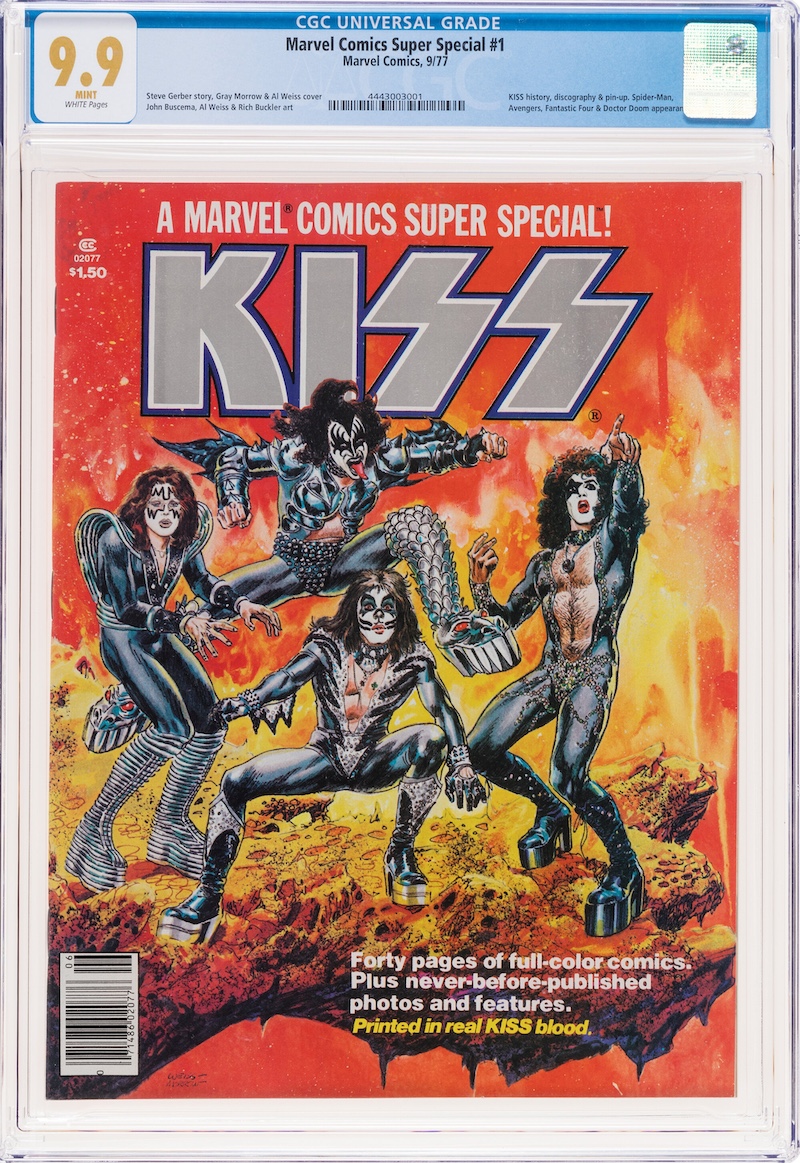 Marvel Comics Super Special #1 KISS (Marvel, 1977) CGC MT 9.9, $13,800.00