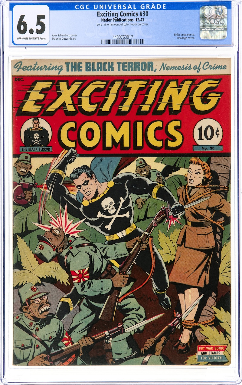 Exciting Comics #30 (Nedor, 1943) CGC FN+ 6.5, $7,800.00