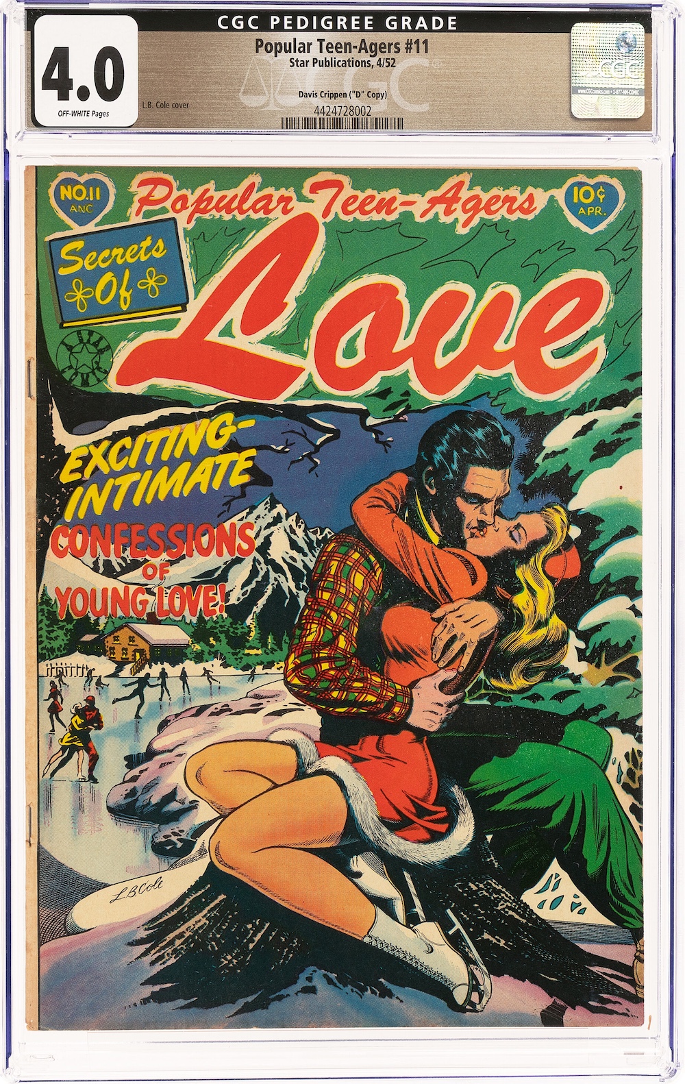 Popular Teen-Agers #11 (Star Publications, 1952) CGC VG 4.0, $2,640.00