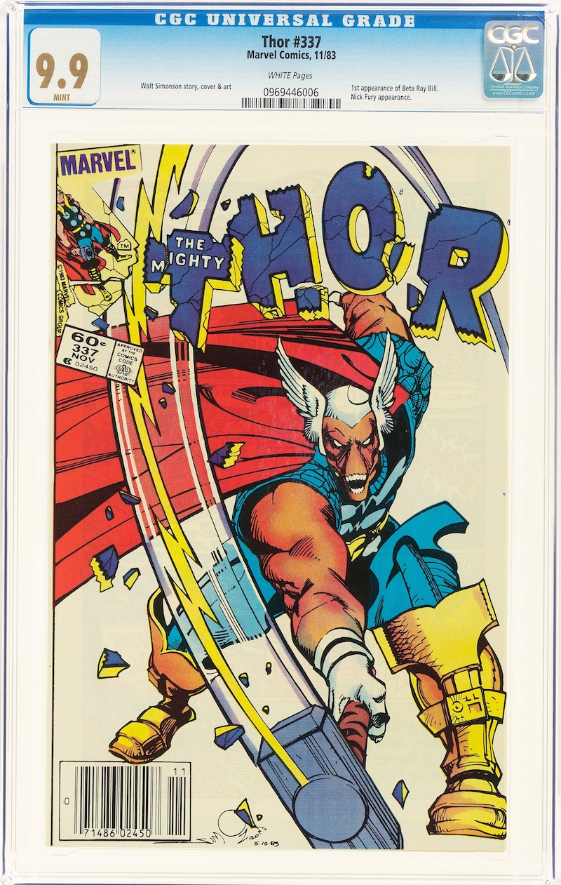 Thor #337 (Marvel, 1983) CGC MT 9.9, $15,600.00