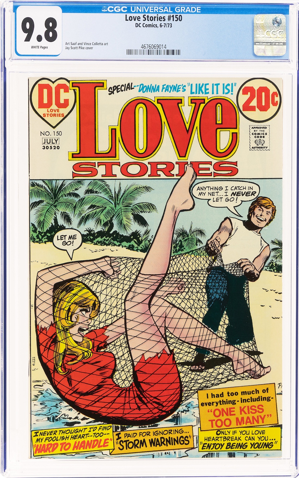 Love Stories #150 (DC, 1973) CGC NM/MT 9.8, $1,464.00