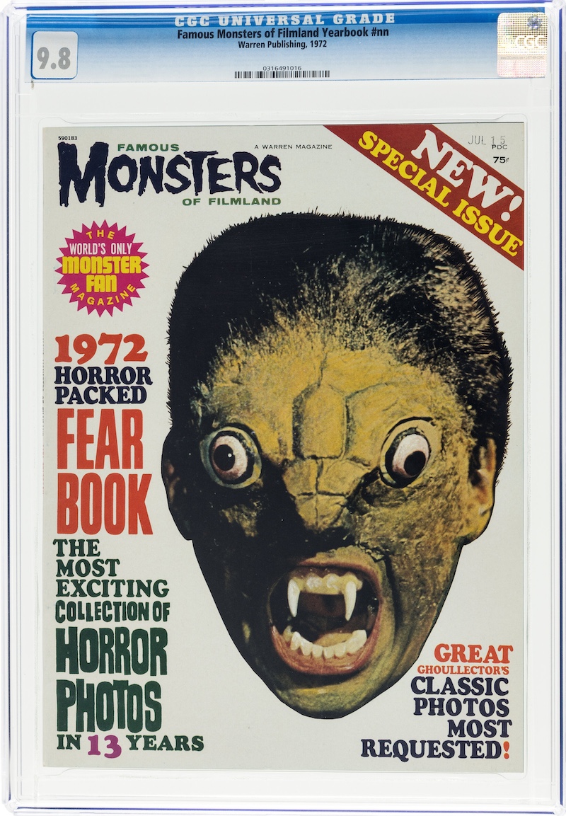 Famous Monsters of Filmland 1972 Fearbook (Warren, 1972) CGC NM/MT 9.8, $3,416.00