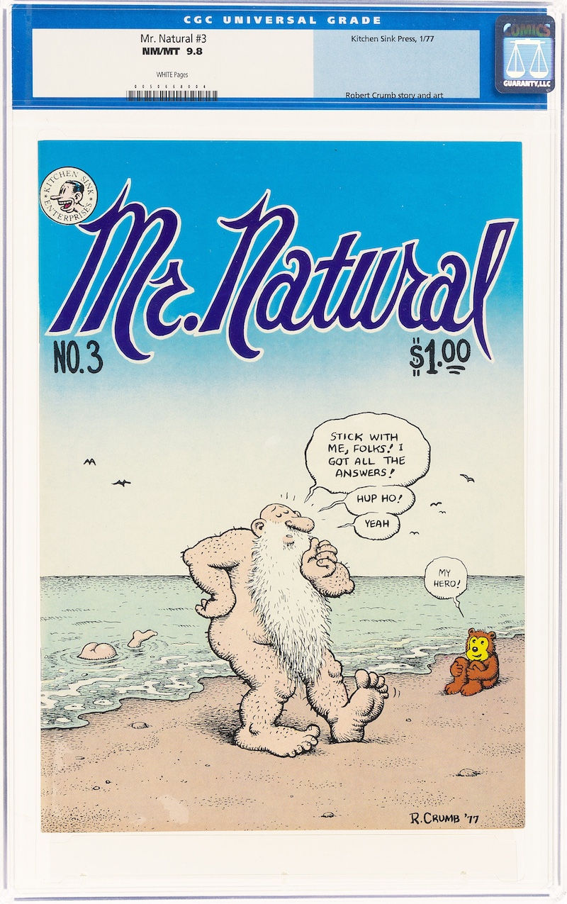 Mr. Natural #3 First Print (Kitchen Sink Press, 1977) CGC NM/MT 9.8, $1,342.00