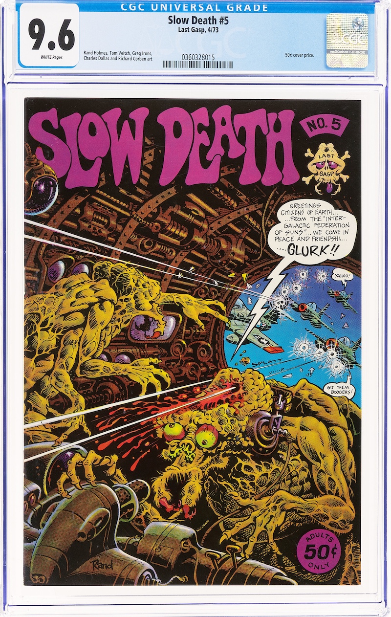 Slow Death #5 (Last Gasp, 1973) CGC NM+ 9.6, $1,067.50
