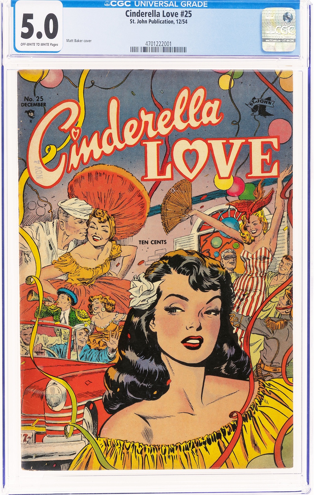 Cinderella Love #25 (St. John, 1954) CGC VG/FN 5.0, $29,280.00