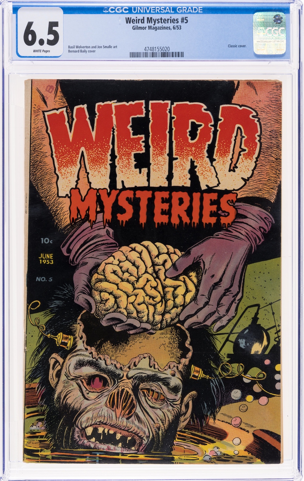 Weird Mysteries #5 (Gillmor, 1953) CGC FN+ 6.5, $26,840.00