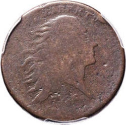 3. Large One-Cent Pieces, Flowing Hair, Wreath Reverse 1793 S-NC-2 Strawberry Leaf