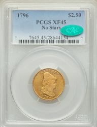 Quarter Eagles ($2.50 Gold Pieces), Liberty Cap 1796 No stars BD-1