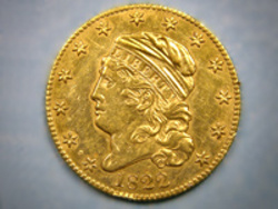 2. Half Eagles ($5.00 Gold Pieces), Capped Head to Left 1822