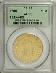Eagles ($10.00 Gold Pieces), Capped Bust 1795 9 leaves below eagle BD-3