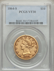 Eagles ($10.00 Gold Pieces), Coronet 1864S