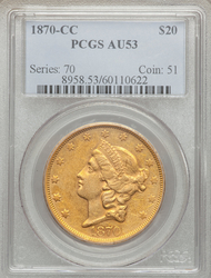 Double Eagles ($20.00 Gold Pieces), Coronet 1870CC